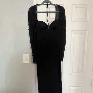 Oh Polly San Marino embellished side split maxi dress
